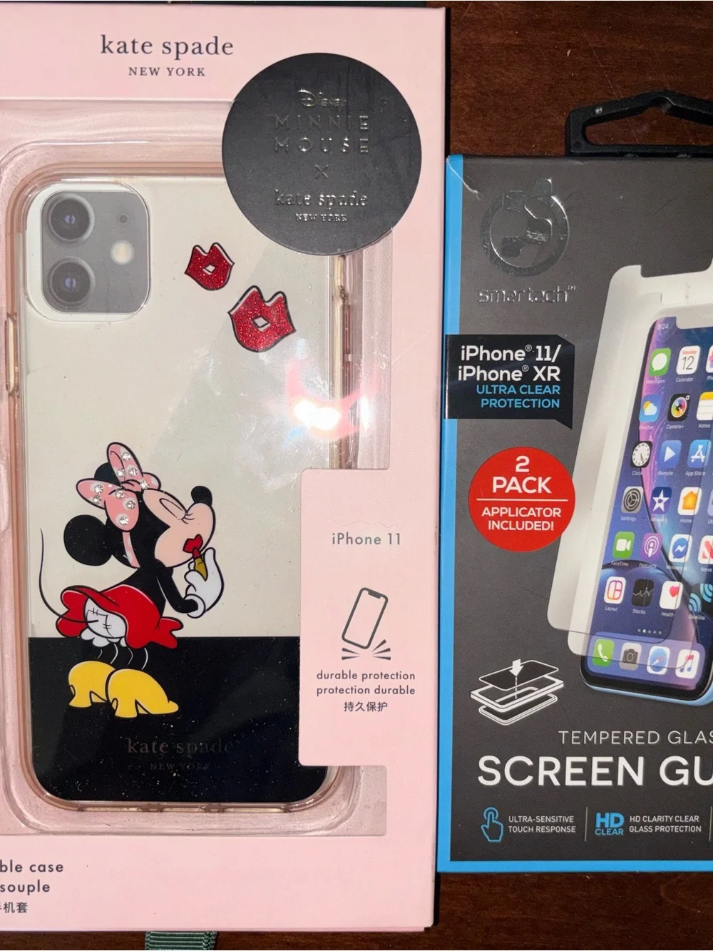Disney x kate spade Minnie Mouse Clear Case with Pink, Red, Yellow & Black